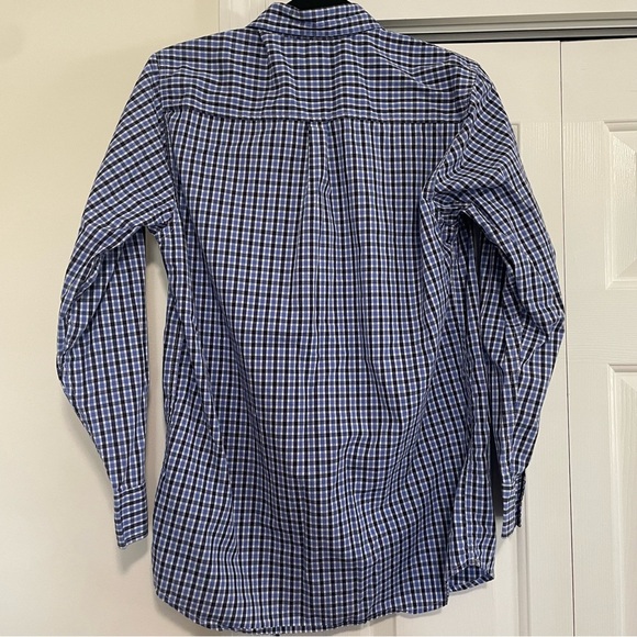 Chaps Blue Navy Boys Long Sleeved Button Down Shirt Size XL - Picture 6 of 8